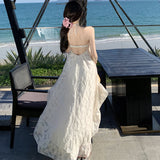 Seaside Holiday Wind Niche Chic Hanging Neck High-End Design Dress Gentle Sweet Thin Dress Summer New