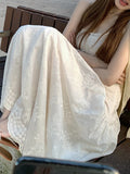 Lihua Floating Dream Cold Beauty God Exquisite Lace Tian Silk Embroidery Sling Skirt Dress Dress Woman
