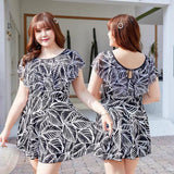 Large-Size Swimsuit Women Fatmm160 Pounds With Chest Cushions To Cover The Belly Mother Fattening Plus Dress Swimsuit Batch