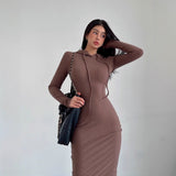 Purely Sexy Autumn And Winter Dress Femininity Over The Hips Over The Knee Dress Babes Hooded Long Sleeves Under The Long Skirt
