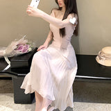 Fragmented 100-Fold Skirt Girl Feeling Wrinkled Half-Dress 11 Summer Slim Pure Skirt High Waist