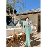 French Light Luxury Famous Senior Famous Temperament Sexy Shoulder Two-In-A-Long Noble Birthday Dress Dress