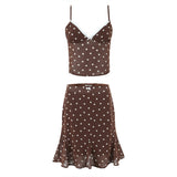 Vintage Babes Holiday Lace Lace Lace Sling Vest + Lotus Side Half-Dress Suit