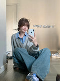 Sweet Korean Summer Retro Final Chapter Hit Two Spliced Wear Jackets Loose Autumn Coat Leisure Long Sleeves