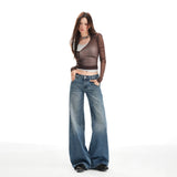 25 Autumn And Winter New Retro Water Wash Low-Rise Without Bullet-Skinny Leg Pants Woman