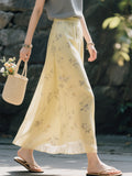 Light Yellow Broken Flower Dress Women 2026 Summer New High-Rise Lanky A-Word Early Spring Beautiful Dress