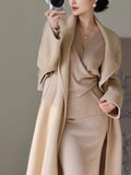 Qingtan Dong Beauty Paper Knitted Dress Suit Women's Autumn And Winter Temperament
