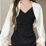 Sensing Spring And Autumn Black Sling Dress 2025 Long Dress Women's New French Style