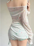 2026 New Swimsuit Women Divided Into Three-Piece Set Of Long-Sleeved Hooded Tunic Sunning Small Fresh Sweet Pure Wind Holiday Swimsuit