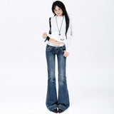 | Economic Atmosphere | Fashion Bible | Ultra-Low-Waisted Trousers Denim Cotton Small Batch Order
