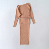 The Long Gentle Bag Of The Hip Dress Soft And Comfortable Elastic Thin Size Skirt In The Lean Shoulder