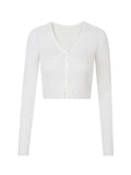 Ultra-Thin Machine-In-One Short Knitted Cardigan Fashion Repair Wool Collar Commuting
