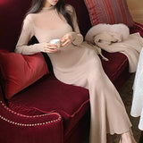 Change The Japanese Line 3.0 Advanced Version Knitted Dress Women's Autumn And Winter Under The Skirt
