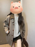 Temperament Casual Fashion Retro High-End Hair This Suit Coat Women Autumn And Winter Small And Long Loose Coat