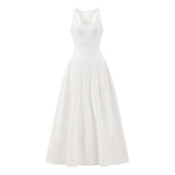 Kendou White Sexy Spring And Summer New Temperament To Accept The Waist Of The Vest Bare Back Long Dress Woman