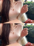 Kisskiss Doubles Sweeter 48 100 Woolly Bows With Bottom Knitted Knitted Blouse For Winter