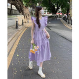 Summer Small Flying Sleeves Loose Version Of The Princess Dress New Sweet Temperament Meat Mask Dress French High-End Long Dress