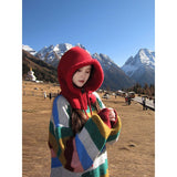 Yunnan Dalichuan West Xinjiang Grassland Tourism Wearing Female Colored Dopamine Sweater National Style Skirt Suit