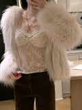 Early Spring New Bosom Sexy Hottie Sleeveless Bottom With French V-Neck Double Lace Sling Waist Vest Woman