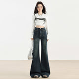 Vintage Loudspeaker Jeans Women's New High-Rise Slim Elastic Cement Gray Thighs In Autumn 2025