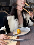 Autumn And Winter New Black And White Color Wool Double Side Of The Coat Female Senior Feel Expensive Hair Coat