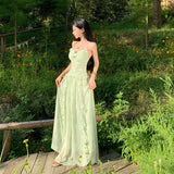 2025 Wizard Of Oz Adjustable Sling Dress Folded Fairy Resort Dress With Chest Cushion