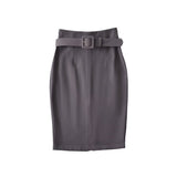 Light-Cooked Hottie Body With Belt High-Rise Half-Dress Female Pure Temperament Lustful Body Pure Ass Skirts