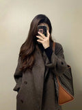 Maillard Wears A High-Grade Feeling Of Hair, The Woman's Autumn And Winter Thick Knee Long Korean Wind Coat