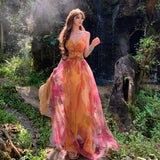 Tyrand Resort Island Wears A Beach Dress Women's Summer Long Atmosphere With A Beautiful Sling Dress With Thin Skinny