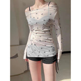 Strict 2026 Summer New Hooded Horned Split Swimsuit Women Three-Piece Thin Fashion Yang Balm Bow Bubble