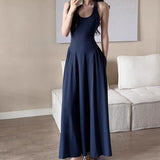 Kendou White Sexy Spring And Summer New Temperament To Accept The Waist Of The Vest Bare Back Long Dress Woman
