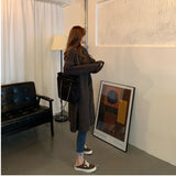 Autumn And Winter Coat Women's Long Sweater Loose Outside Wearing Autumn And Winter New Korean Version Of Lazy Coat Blouse