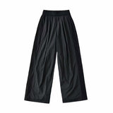 Tennis Trousers Women High-Waisted White Broad-Legged Trousers Quick Dry Yoga Fitness Training Pants Comfortable Loose Straight Trousers