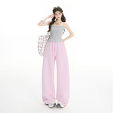 YC& Vintage High- Waist Loose Legs Drawn Rope Tight Waist-Hanging Scissors Trousers Women's Spring And Summer