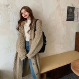 Autumn And Winter Coat Women's Long Sweater Loose Outside Wearing Autumn And Winter New Korean Version Of Lazy Coat Blouse