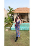 Sweet Babes Crushed V-Neck Sleeveless Dress Woman 2025 New Summer Waist Thin Chic Vest Skirt Dress