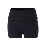 Sweet Babes Pink Knitted Jersey Shorts Trousers Autumn High-Waist Elastic Slimming Hot Pants New