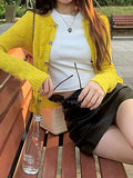 Early Autumn Sweet Lemon Jennie The Same Money Yellow Knitting Vest + Open Shirt White Suit Woman