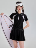 Yan 2026 New Peticiangy Sports Split Swimsuit Fashion Tennis Style Korean Student Skirt Flat-Angle Swimsuit