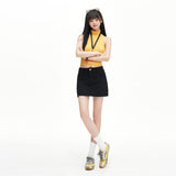 2026 Spring And Summer New Half-Dress Girl A-Shaped Skirt Hot Girl Bag Hip Short Skirt High Waist Thin Skirt Card White