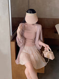 Summer Playful Cute Seaside Vacation Acetic Sling Vest Casual Suit Woman