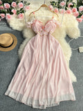 First Love Milk Sweet Dress Gentle Wind Pink Fairy Dress Tea Break In The Escape Princess Dress Super Fairy Sweet Hanging Dress
