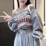 Printed Shoulder Loose Long-Sleeved Jacket 2025 New Women's Design Sweet Early Autumn Chic Top