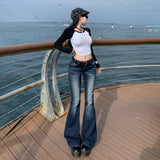 YC& Vintage Hottie Low-Rise Tiberating Autumn Horned Pants Jeans Women & Long Pants