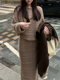 Ingredients Party Cashmere All-In-One Series Knitted Crocheted Crocheted Floral Blouse Set/Dress