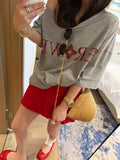 Chao Grade Recommended!Skinked Open-Fork Linen Skirt Women's Summer New High-Rise Thin Anti-Walking A Short Skirt