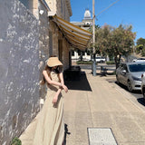 Beauty Is Beautiful_Shaped With Elegant Little Collar Striped Dress Temperament Holiday Dress Women's Summer