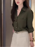 French V-Neck Loose Feeling Long-Sleeved Sunscreen Shirt Women 2026 New Spring And Summer Loose Leisure Lazy Coat Top