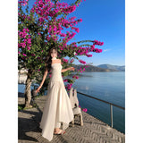 2025 New Oxygen-Permeable Skirt With Romantic Atmosphere Knitted Throbbing Dress Women's High-End Holiday Dress