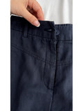 2025 New High-Waisted Straight-Fitting Relaxed Leisure Thin Blue Linen Ice Broad Leg Pants Women's Summer Thin